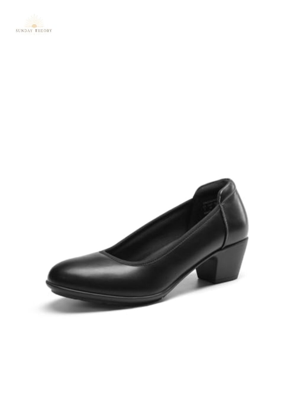 Women's Block Heel Dress Pumps Arch Support Work Shoes Faux Leather